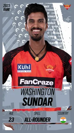 Washington Sundar Collectible Surface Thumbnail